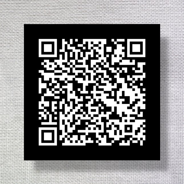 Noir | Étiquettes de vêtements en tissu Code QR (Créateur téléchargé)