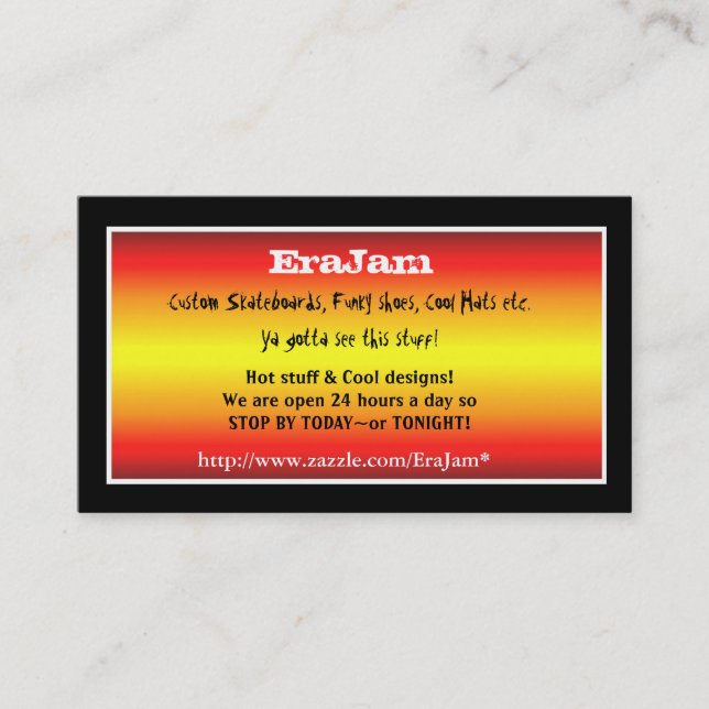 Noir fait sur commande de cartes de visite avec (Devant)