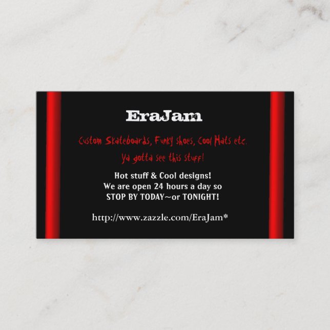 Noir fait sur commande de cartes de visite avec (Devant)