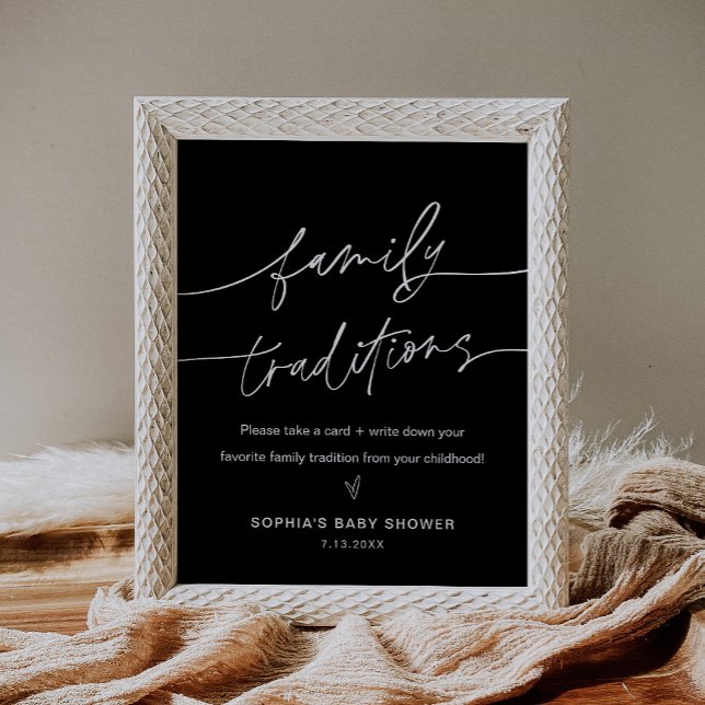 NOIR Family Traditions Baby Shower Sign (Creator Uploaded)