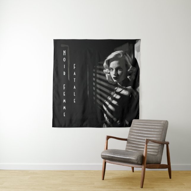Noir Femme Fatale Tapestry (In Situ)