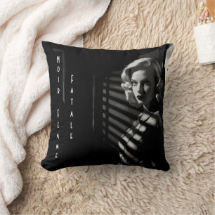Noir Femme Fatale Throw Pillow