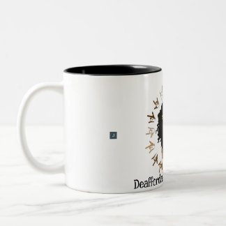 Noir, Femme Sourde tasse dans le design ASL.