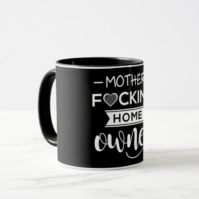 Noir frais de tasse de propriétaire de F-cking de (Devant gauche)