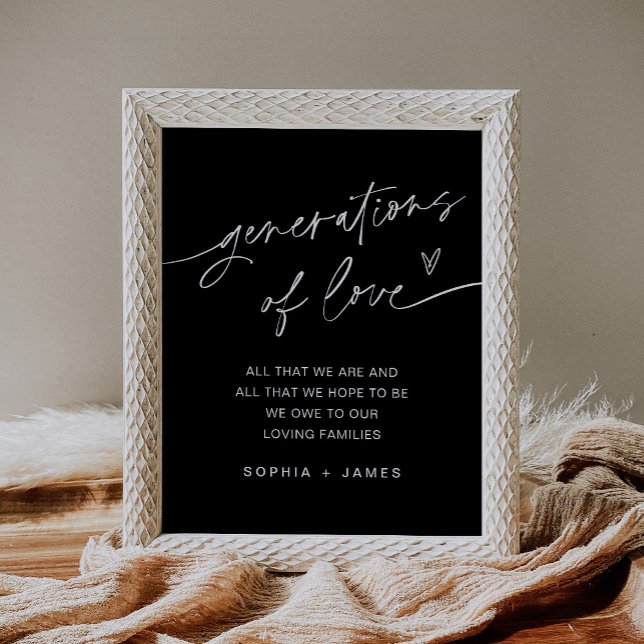 NOIR Generations Of Love Wedding Sign (Creator Uploaded)