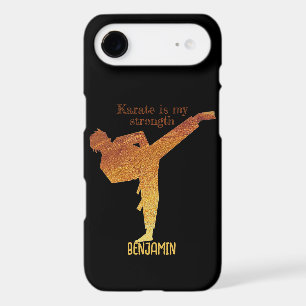 Noir Golden Karate Silhouette Typographie moderne