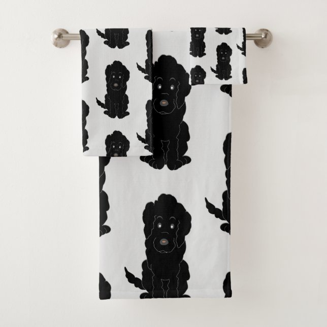 Noir Goldendoodle Chien Design (En situation)
