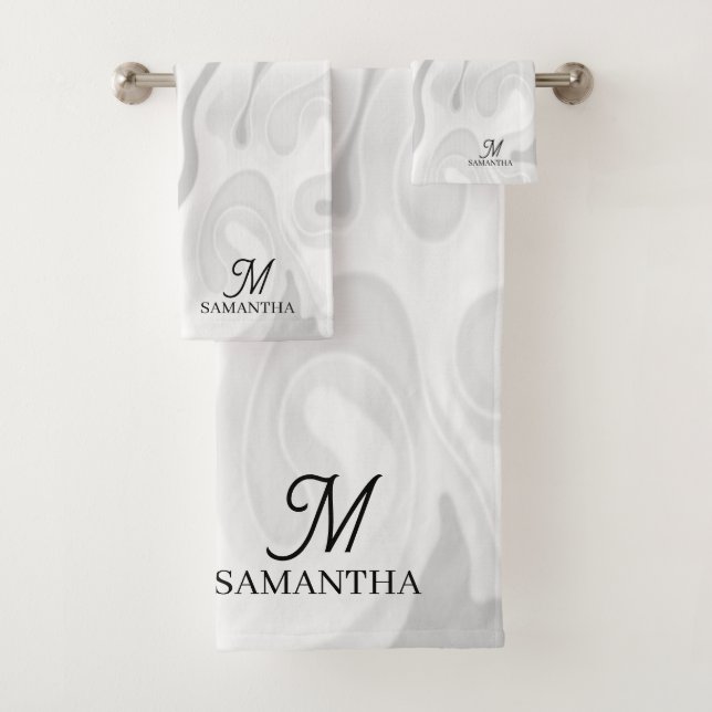 Noir, Gris Blanc Effet de marbre Minimal (En situation)