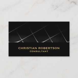 Noir Gris Plain Moderne Consultant Carte de visite