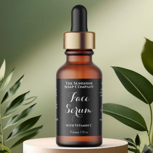 Noir imperméable Cosmétique Dropper Étiquettes bou