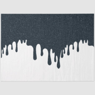 Noir Ink Drip Tissue Paper – Customizable