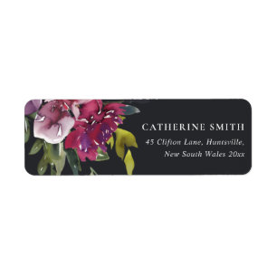 NOIR JAUNE BLEU BURGUNDY FLORAL BUNCH ADRESSE