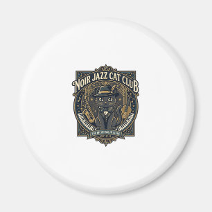 Noir Jazz Cat Cat Dad Gift Idea - Noir Jazz Cat Cl Magnet