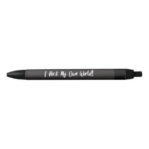Noir "Je stylo bascule mon propre monde"