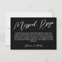 Noir Laurel Monogramme Polite RSVP manquée