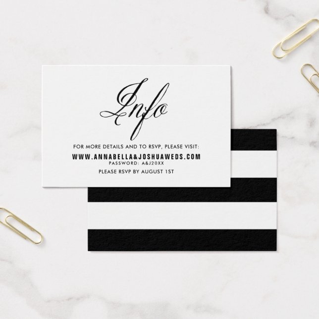 Noir M. & Mme Elegant Script Mariage Website II (Bureau)