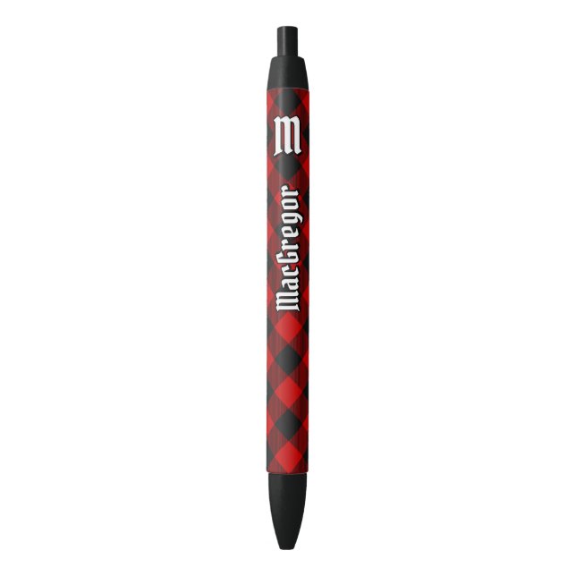 Noir MacGregor Rob Roy Stylo d'encre Tartan (devant Vertical)
