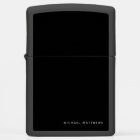 Noir moderne Élégant Nom Monogramme Père classique