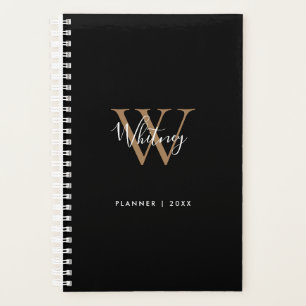 Noir moderne Nom de script Monogramme 2023