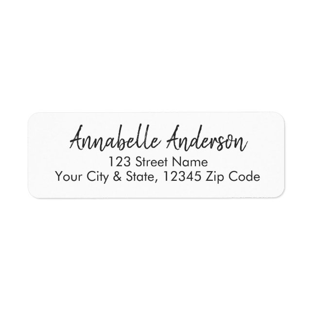 Noir moderne Professionnel Simple Script Nom (Devant)
