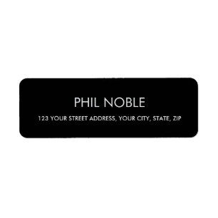 Noir moderne simple nom professionnel monogramme
