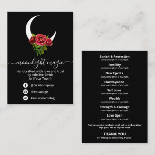Noir Moon Spell Jar Et Kit Carte de visite