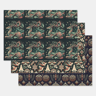 Noir mystique : Papier de Noël Artistique Toné Noi