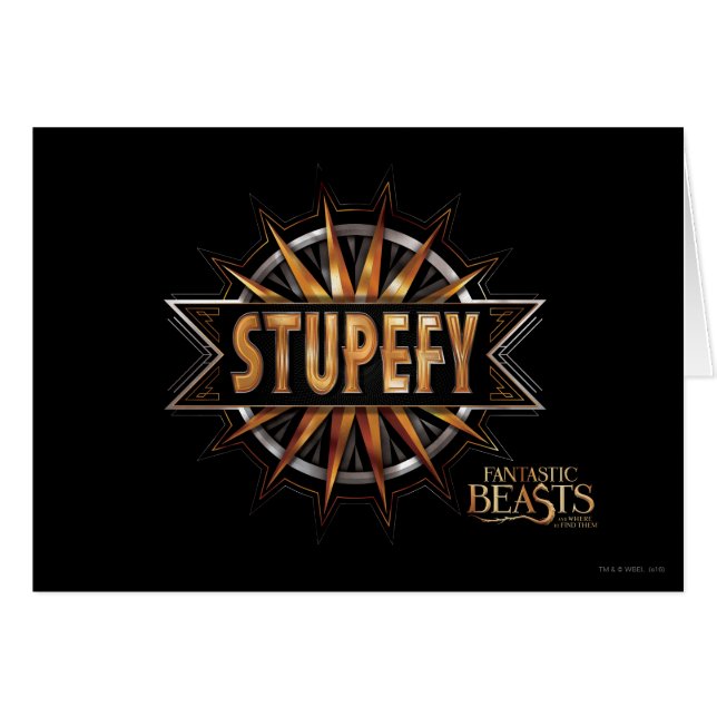 Noir & Or Stupefy Spell Graphisme (Devant horizontal)