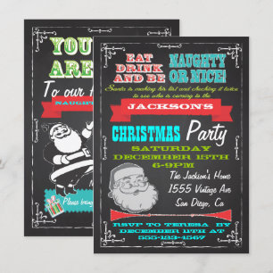 Noir ou Nice Invitations de Noël