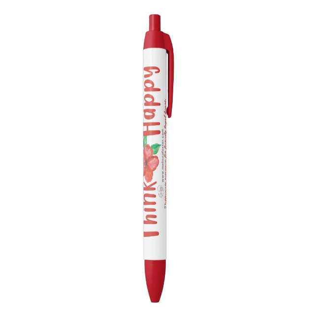 Noir Pensez au stylo de jour heureux (Bas (Vertical))