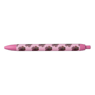 Noir Perles Hibiscus Stylo Mosaic
