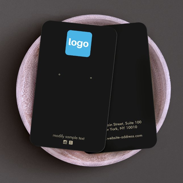 Noir personnalisé Ajouter une oreille de logo (Créateur téléchargé)