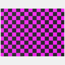 Noir + Pink Check À damiers Motif de tableau de bo