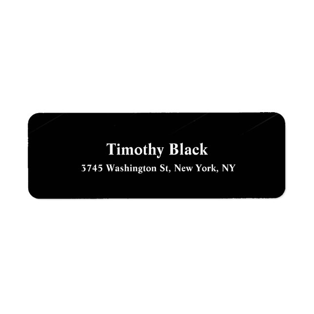 Noir Plaque Style Moderne Minimaliste (Devant)