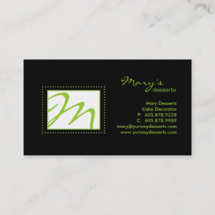 Noir professionnel de vert de carte de visite de