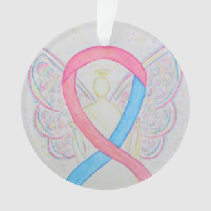 Noir rose et bleu Sensibilisation Ruban Angel Orne