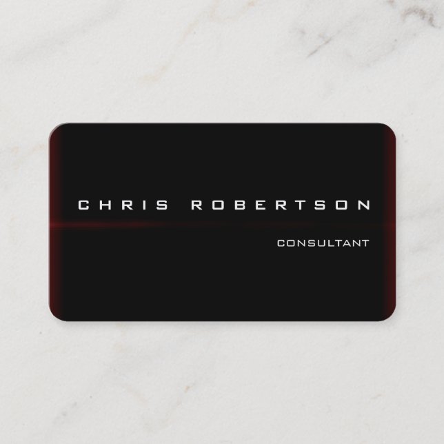 Noir Rouge Blanc Charmant Carte de visite (Devant)