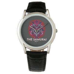 Noir Rouge Minimaliste Vintage Les Montres Samurai