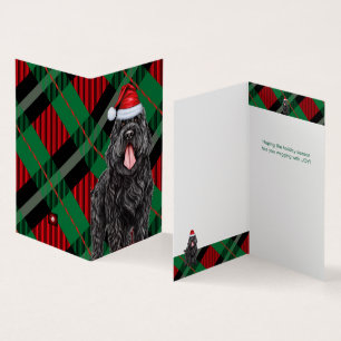 Noir Russe Terrier Chien de vacances Jeu de Noël