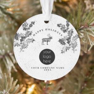 Noir Rustique Blanc Vacances Affaires Logo Noël