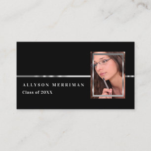 Noir   Silver Graduation Photo Insérer les cartes 