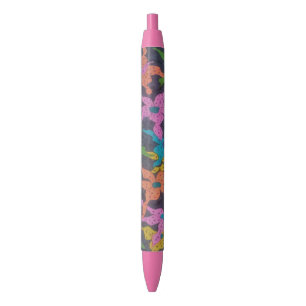 Noir Stylo audacieux de bouquet de fleurs