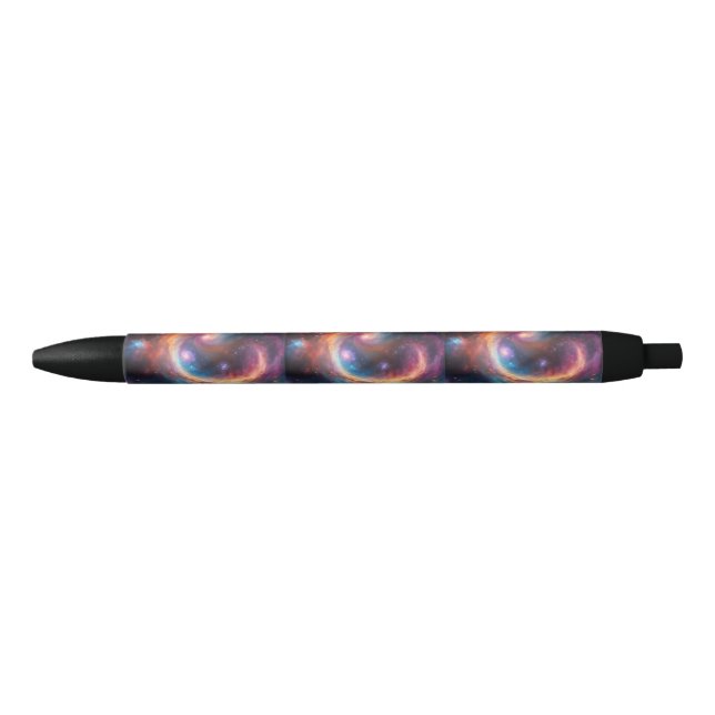 Noir Stylo avec design Galaxy (Devant)