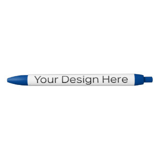 Noir Stylo avec garniture bleue et encre noire