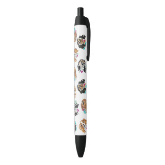 Noir Stylo avec joli design d'art Cavaliers