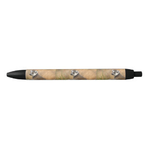 Noir stylo avec le lémur