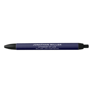 Noir Stylo bleu marine classique