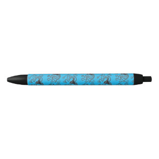 Noir Stylo bleu octopus inspiré de la Grèce mycénienne