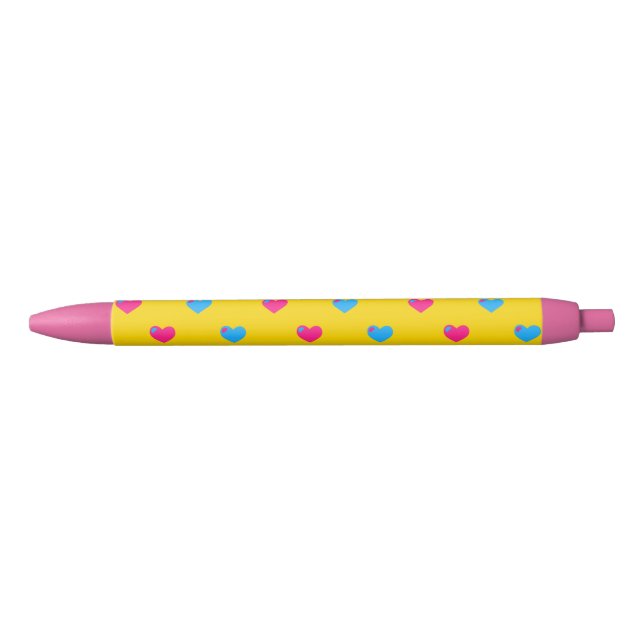 Noir Stylo coeurs Pan Pride (Devant)