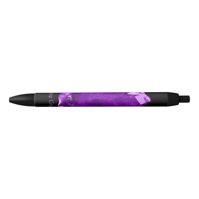 Noir Stylo cristallin pourpre (Devant)